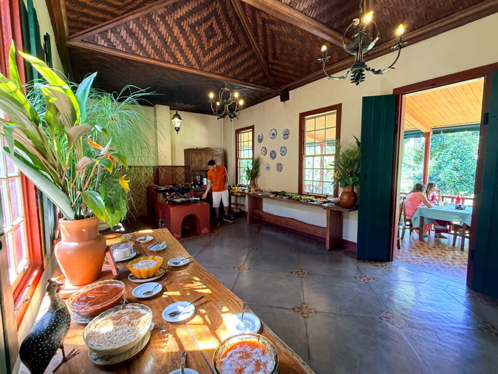 Restaurante do Hotel Fazenda Palestina, no Centro Oeste de Minas Gerais
